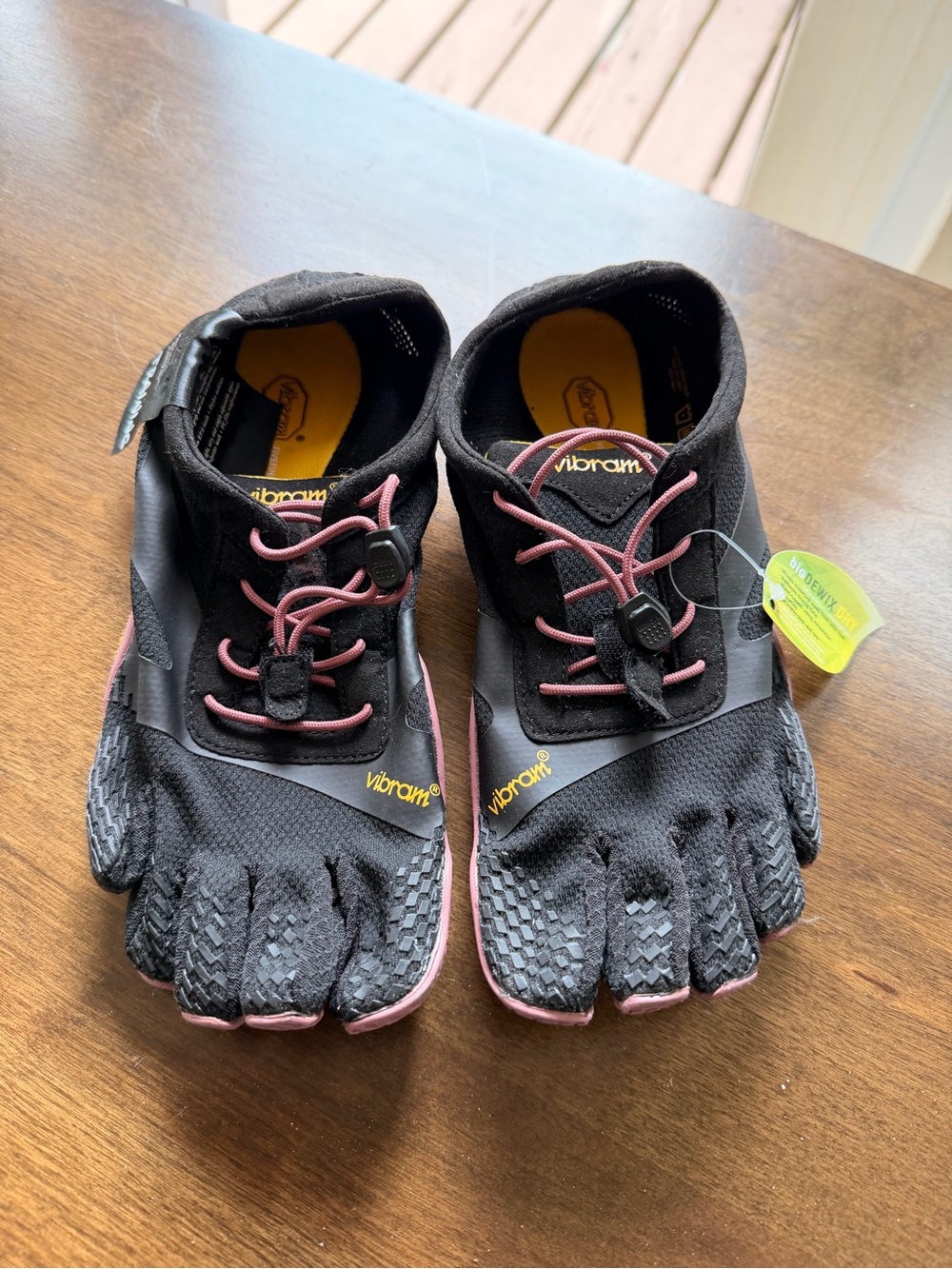 Vibram FiveFingers Black with Pink Accents Minimalist Toe Shoes